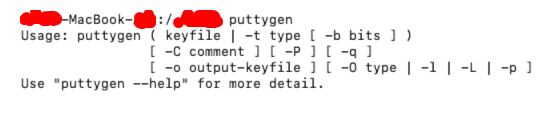 Open PuTTYgen on Mac
