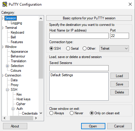 PuTTY run on Windows