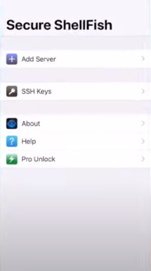 Secure ShellFish in iPhone
